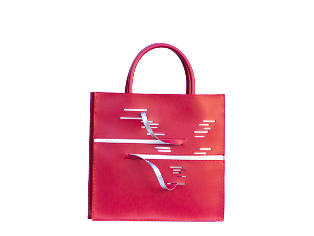 Bordeaux/argento - Shopper